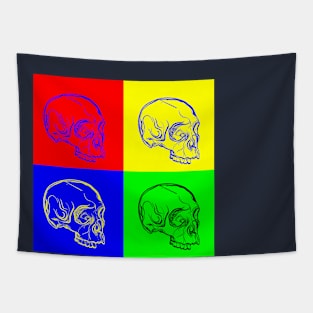 skull pop art Tapestry