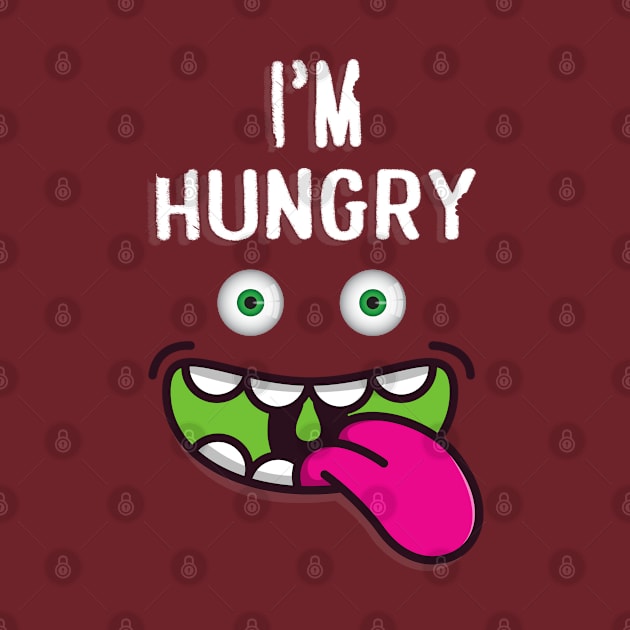 Hungry Tummy Yummy T-Shirt Rolling Tongue by MaryMas