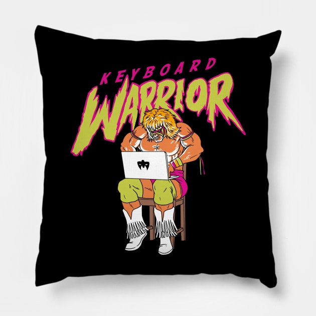 KEYBOARD WARRIOR Pillow by art of gaci