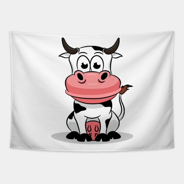 Cute cow boy Tapestry by This is store