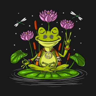 Hippie Frog Yoga T-Shirt