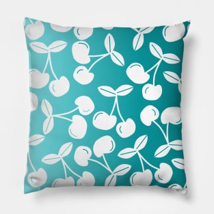 Blue Cherries Pillow