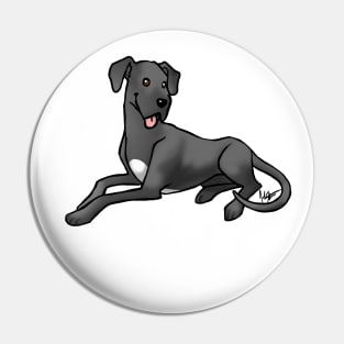 Dog - Great Dane - Black Natural Ears Pin