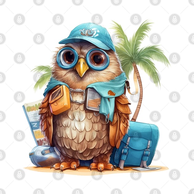 Owl on Vacation #6 by Chromatic Fusion Studio