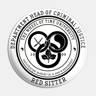 The Wheel of Time University - Dept. Head of Criminal Justice (Red Sitter) Pin