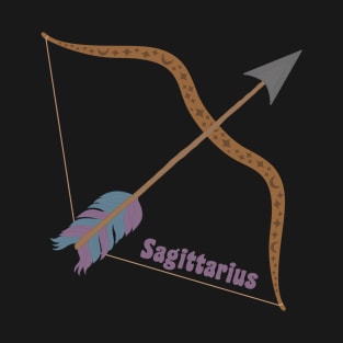 Sagittarius Bow and Arrow Zodiac Star Sign T-Shirt