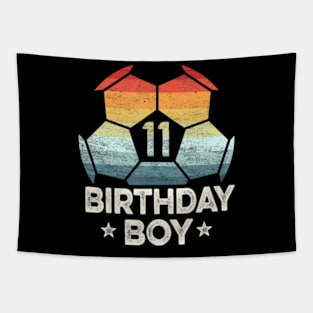 11 Year Old Soccer Player 11Th Birthday Boy Tapestry