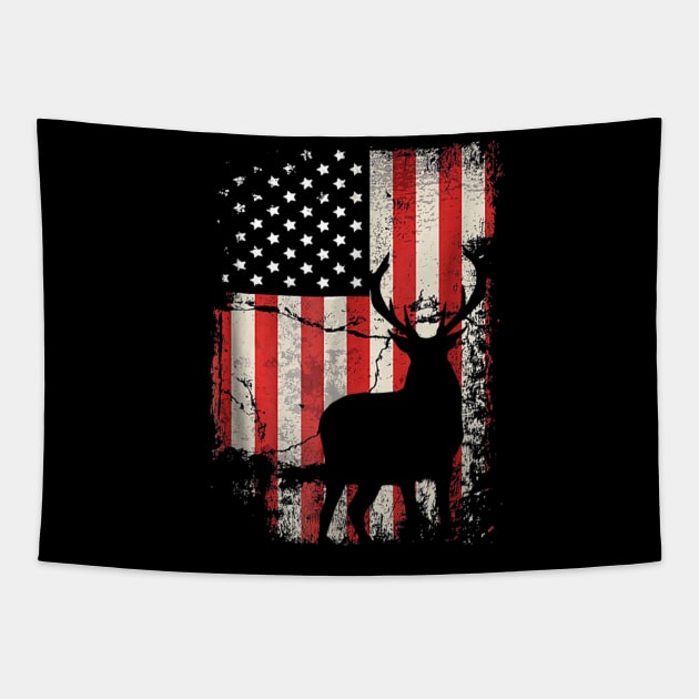 Deer Hunting Flag Tapestry by wcfrance4