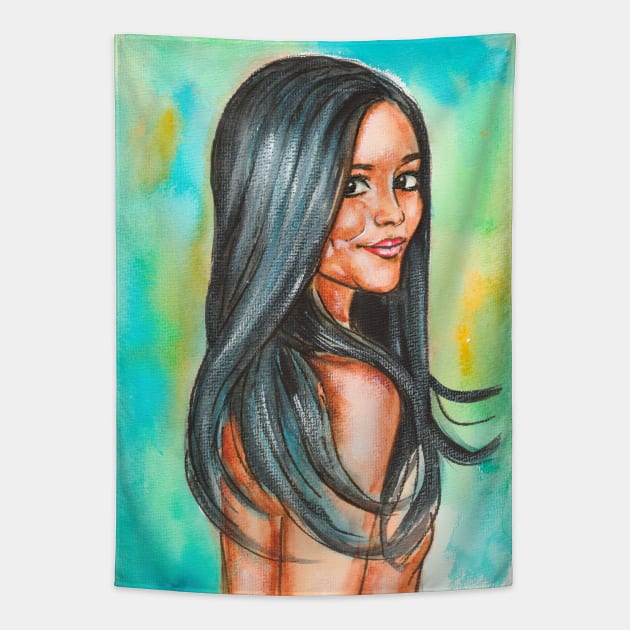 Jenna Ortega Tapestry by Svetlana Pelin