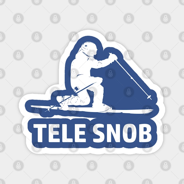 Telemark Skiing Snob Magnet by esskay1000