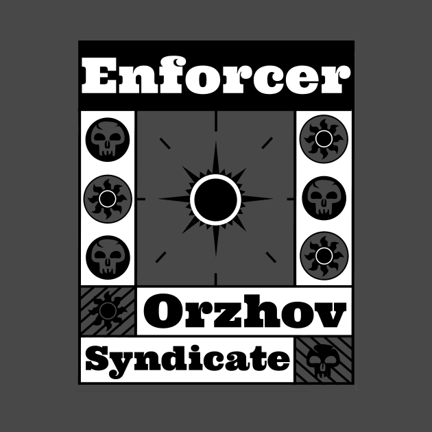 Orzhov Syndicate | Enforcer | MTG Guild Black & White on Grey Design by ChristophZombie