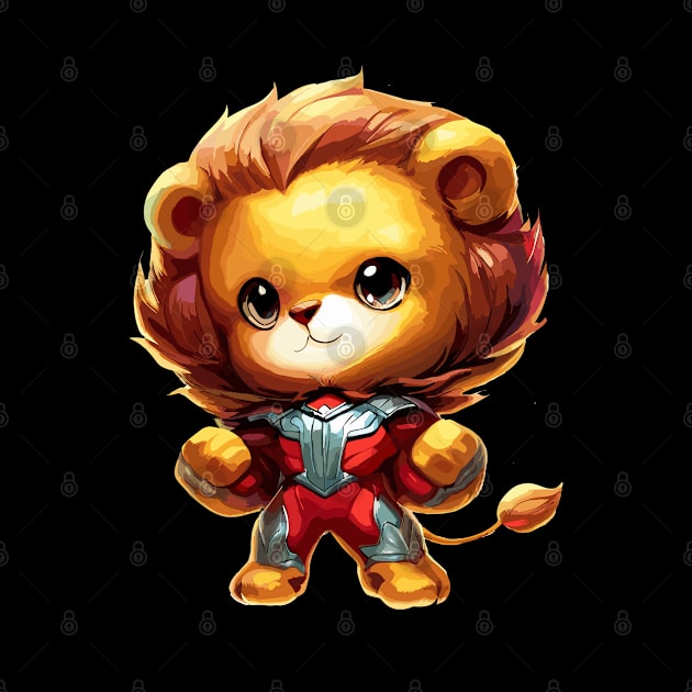 Superhero lion cat by TomFrontierArt