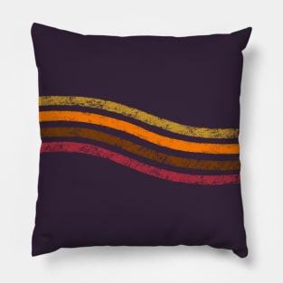 70s retro stripes Pillow