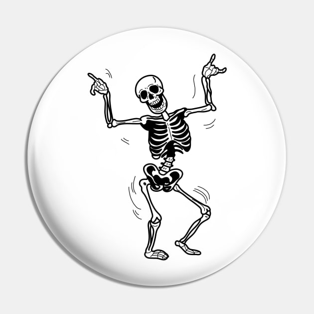 dancing skeleton Pin by StickerMainia