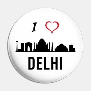 I love Delhi India Pin