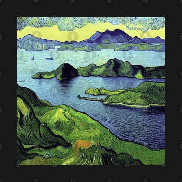 Komodo Island in Van Gogh's style by Classical