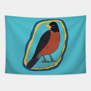 Paper craft robin Tapestry