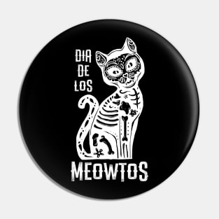 Dia De Los Muertos Cat Lover Pin