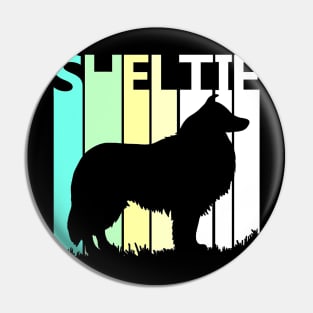 Cute Sheltie Silhouette Pin