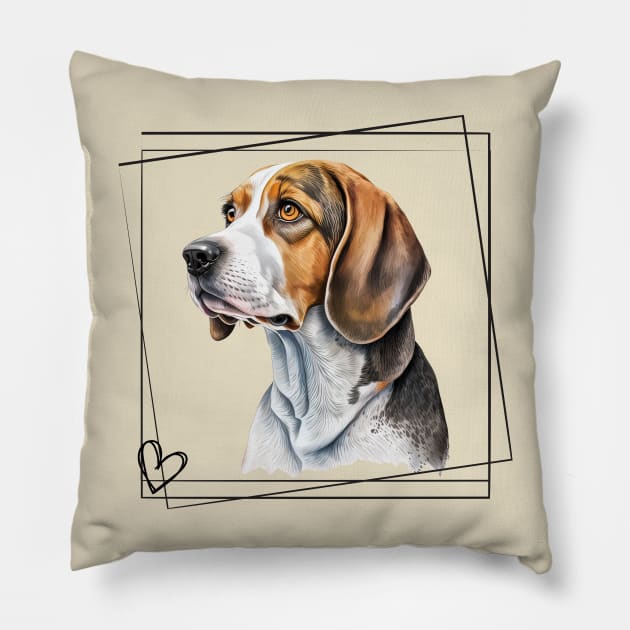 Love my Beagle Pillow by ThePawPrintShoppe