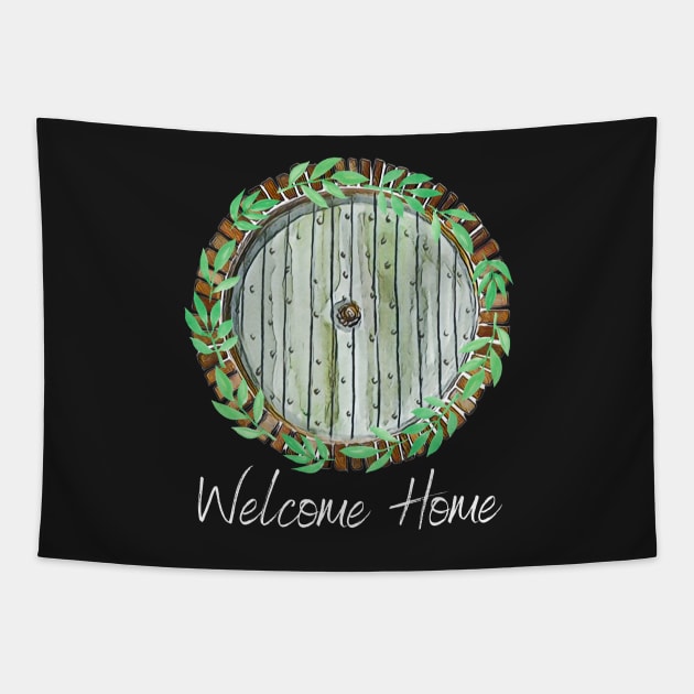 Welcome Home - Round Door - Fantasy Tapestry by Fenay-Designs