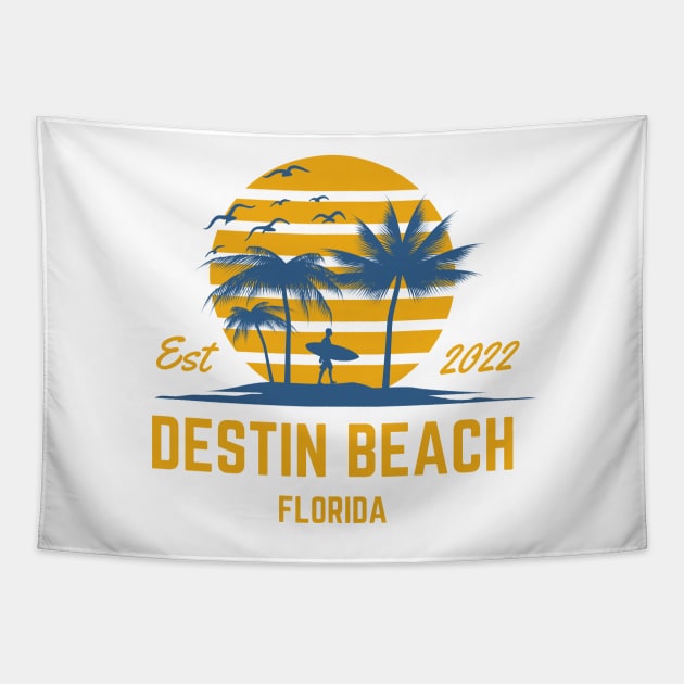 Destin Beach Florida 2022 Tapestry by bougieFire