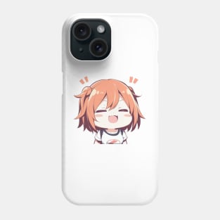 cute chibi happy anime girl Phone Case