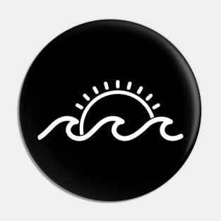 Minimal Art Of Sun & Waves Gives Positive & Good Vibes Pin