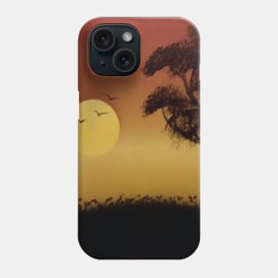 Country meadow sunset Phone Case