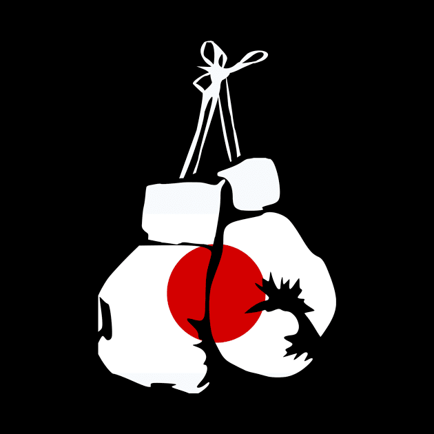 Japanese Flag Boxing Gloves for Japanese Boxers by Shirtttee