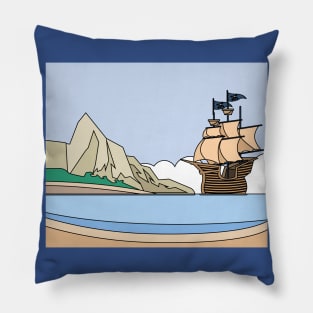 Ships In The Middle Of The Lake Ocean Pillow