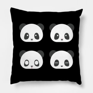 Panda Emoji Expressions Pillow