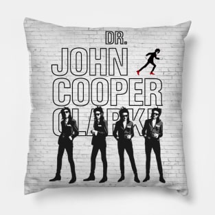 Dr. John Cooper Clarke - The Bard Of Salford - White Brick Walls. Pillow