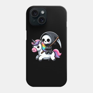 Cute Reaper Riding Unicorn Phone Case