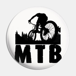 MTB Forest Silhouette /cycling Pin