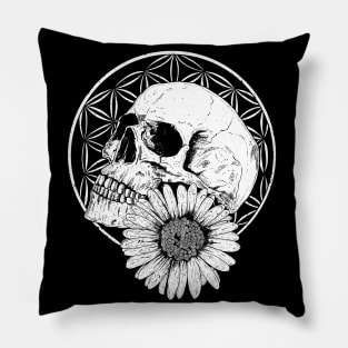 Macabre Goth Skull Pillow