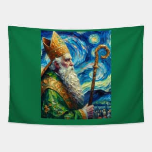 Saint Patrick at Starry Night Tapestry