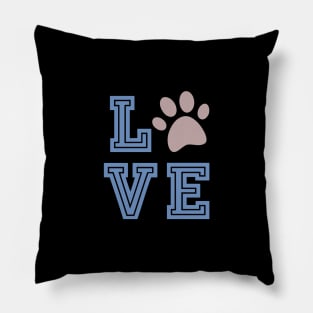 Cute Cat Gift With Paw Print, Love My Cat Pillow