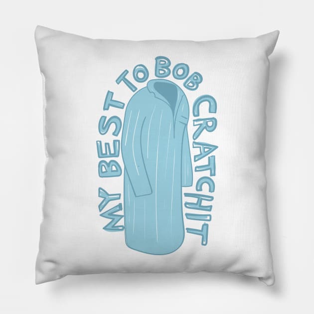 My Best to Bob Cratchit - David Rose to Johnny Rose in a Nightshirt on Schitt's Creek Pillow by YourGoods