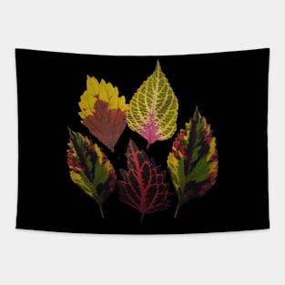 Art Floral Colorful Leaves Tapestry