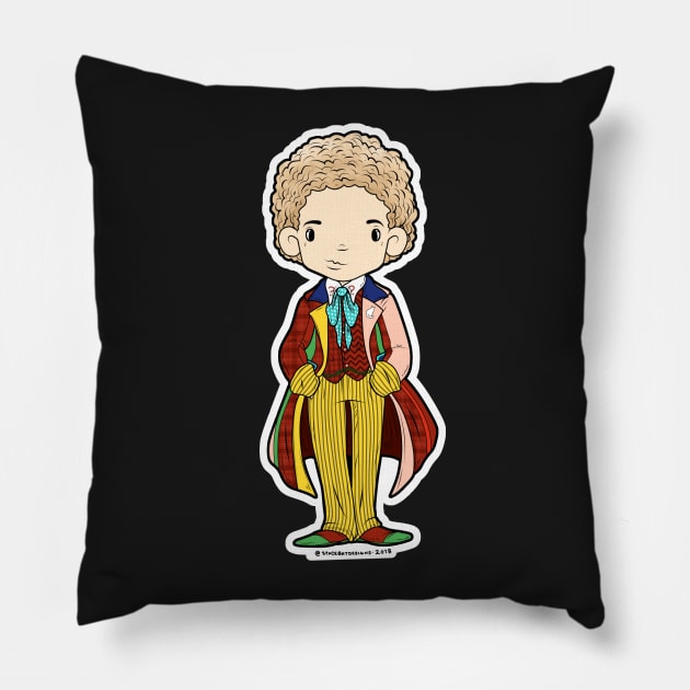 6th Doctor Pillow by SpacebatDesigns 