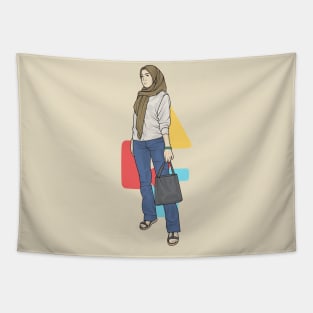 Hijab Girl Sweater Tapestry