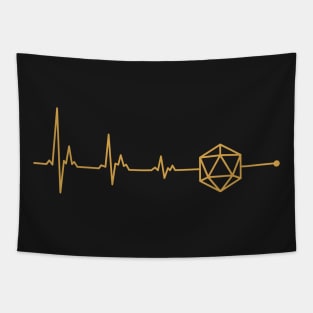 D20 Dice is my Heartbeat Dungeons Crawler and Dragons Slayer Tapestry