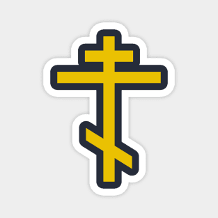 Orthodox cross (gold) Magnet