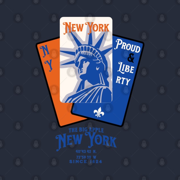 New york playing cards graphic in Knicks colors by unremarkable