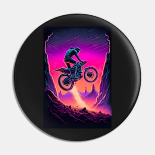 Cyber Future Dirt Bike With Neon Colors Pin