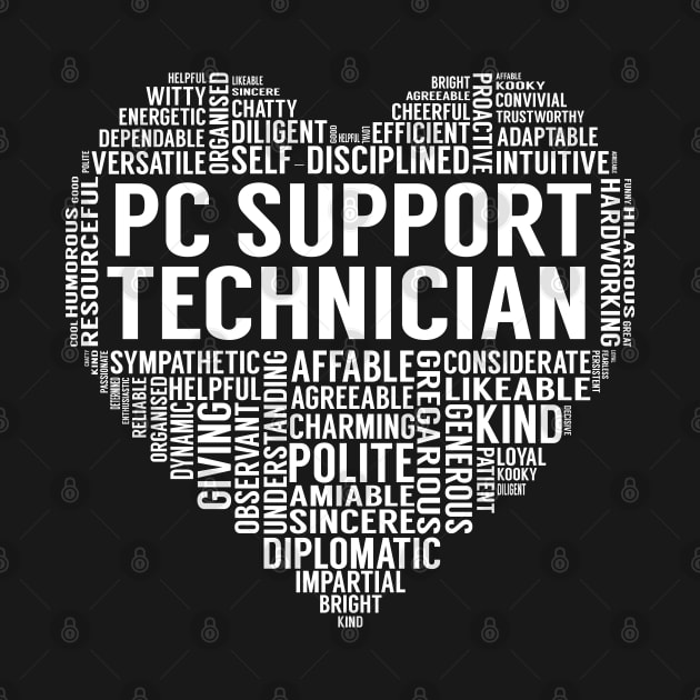 Pc Support Technician Heart by LotusTee
