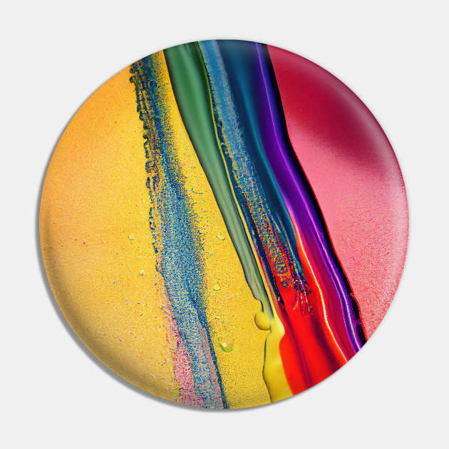 Liquid Colors Flowing Infinitely - Heavy Texture Swirling Thick Wet Paint - Abstract Inspirational Rainbow Drips Pin by JensenArtCo