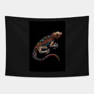 Aboriginal Art Inspired Lizard dot art painting Tapestry