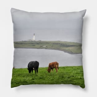 Pladda lighthouse on Pladda near the coast of Isle of Arran, Scotland Pillow